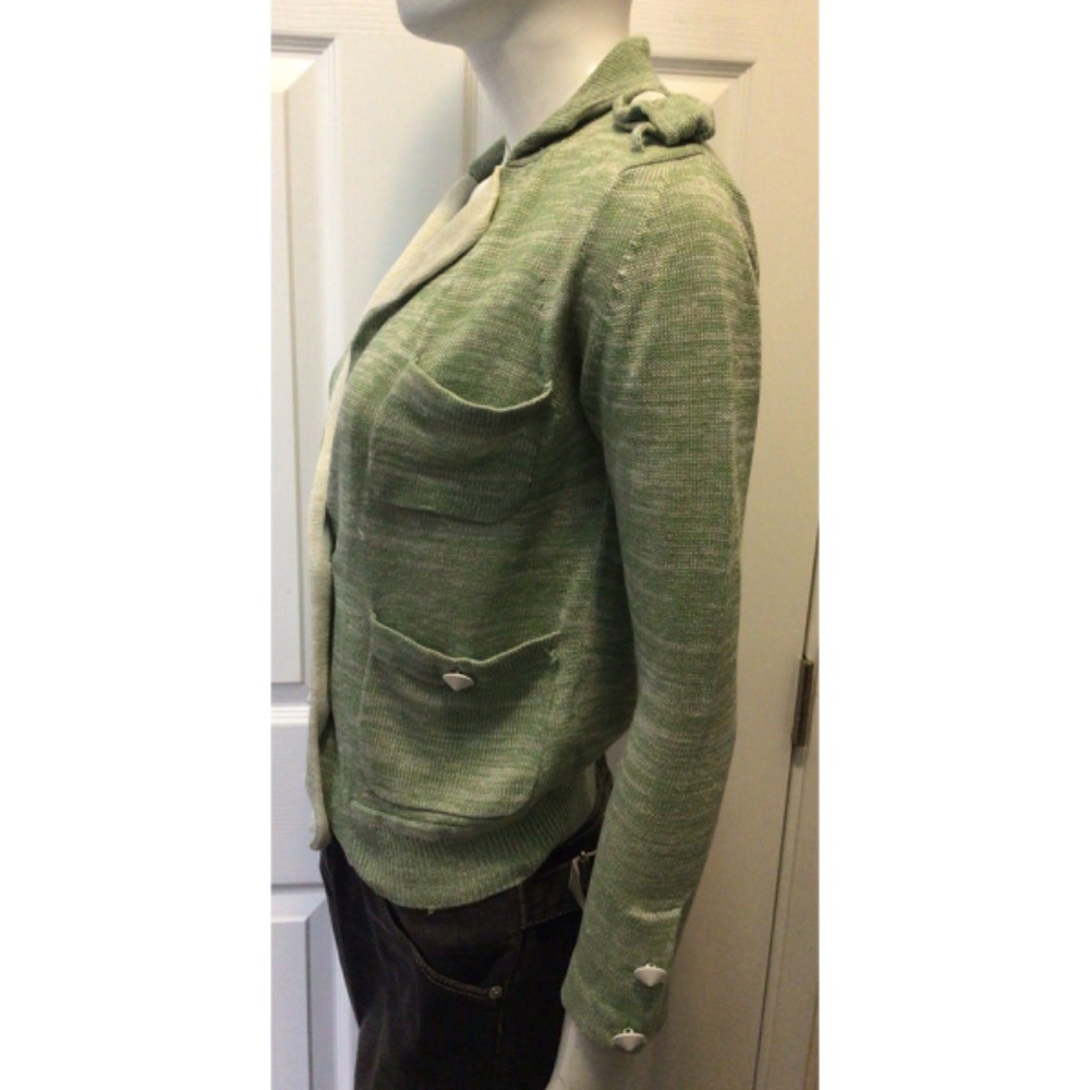 Phillip Lim 3.1 Green Sweater Blazer Jacket Size Small View 2
